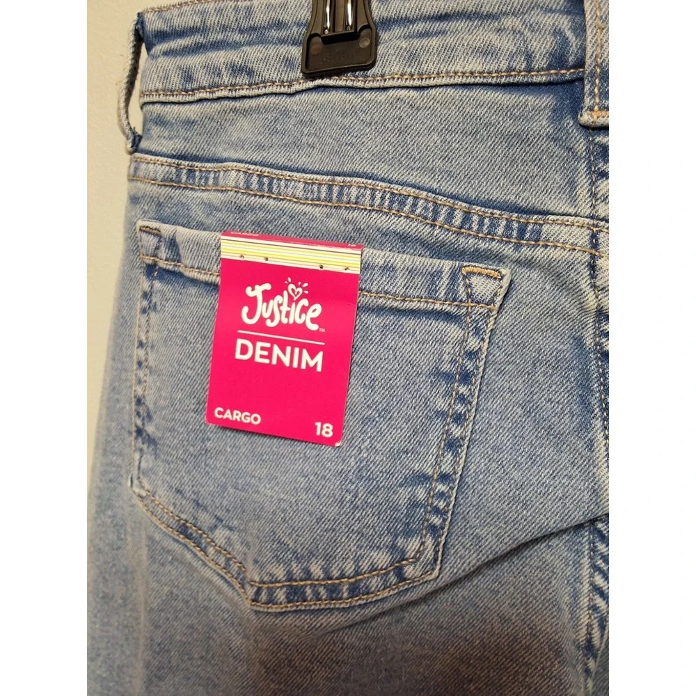 Justice Bromo Cargo Jeans For‎ Girls. Size 18. NWT